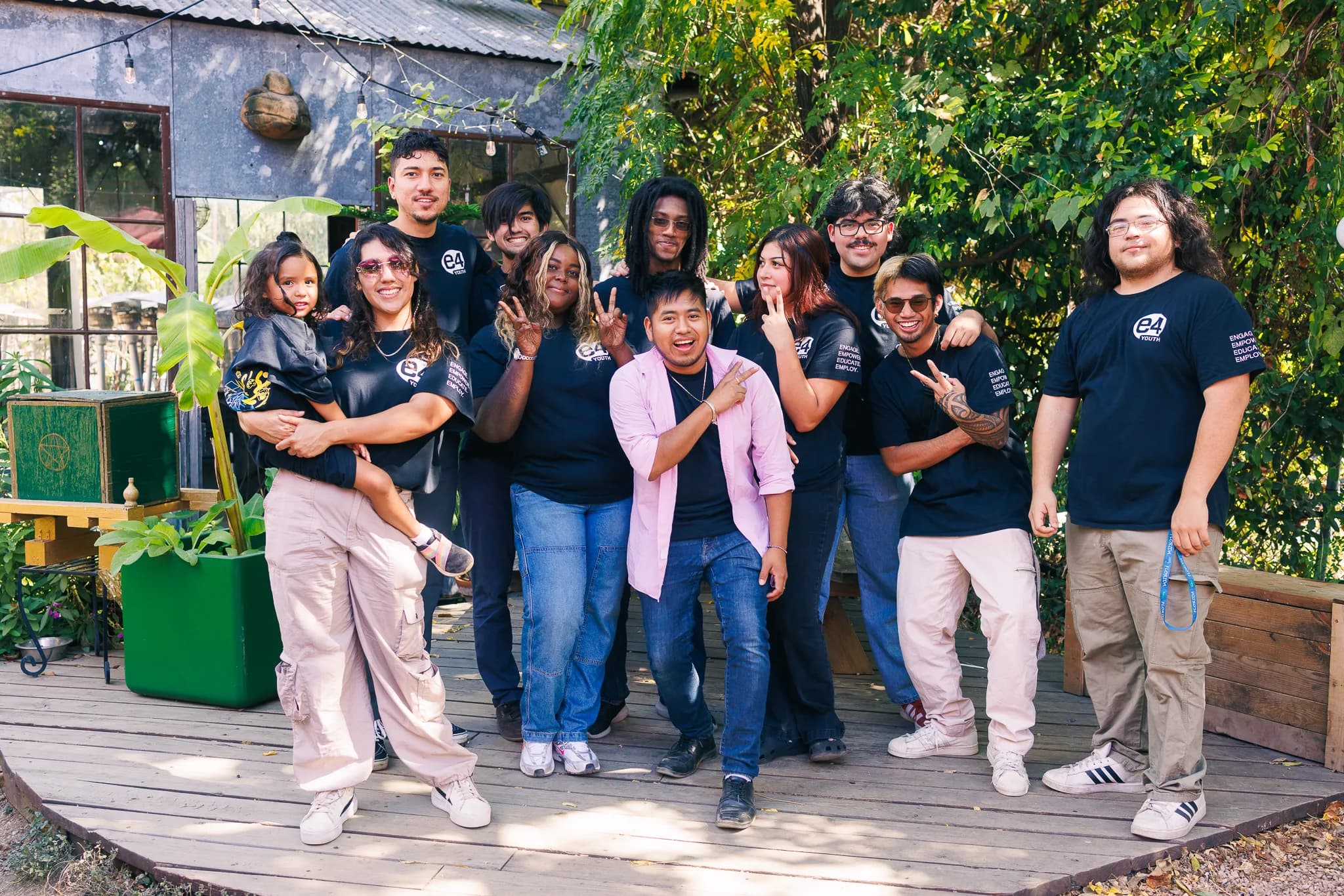E4Youth participants gathered outdoors for Heritage & Innovation Pathways