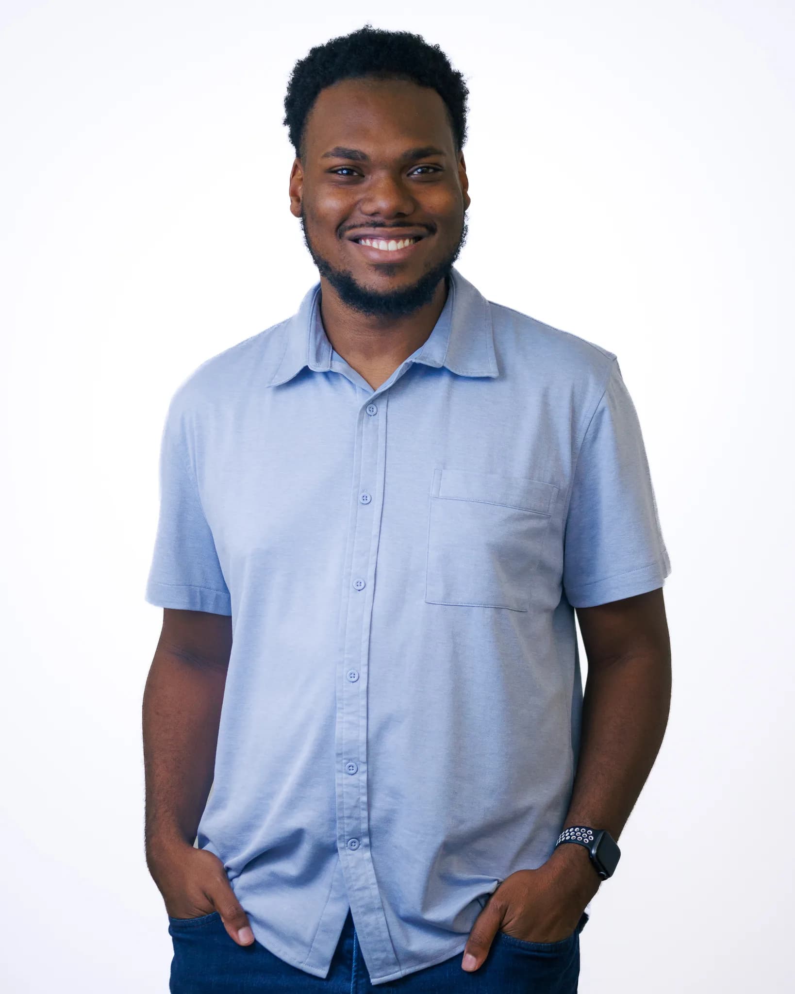 An E4Youth alumnus photographed as part of the program alumni series.